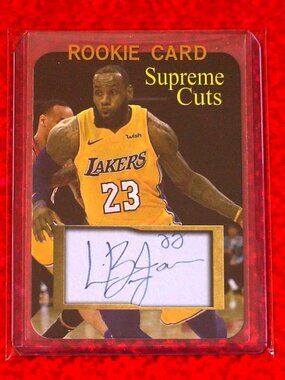 Lebron James Facsimile Signature Supreme Cuts Card